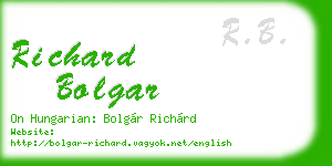 richard bolgar business card