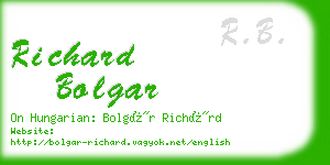 richard bolgar business card